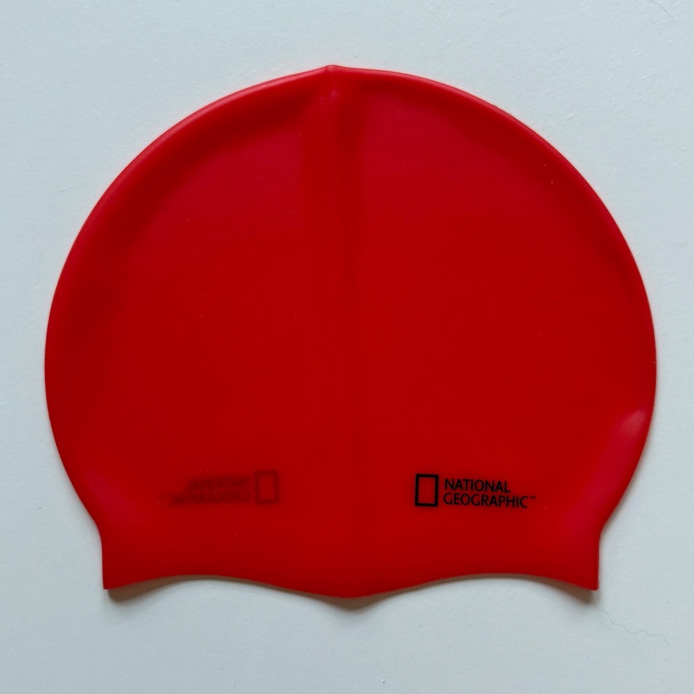 National Geographic Kids Unisex Red Swim Cap